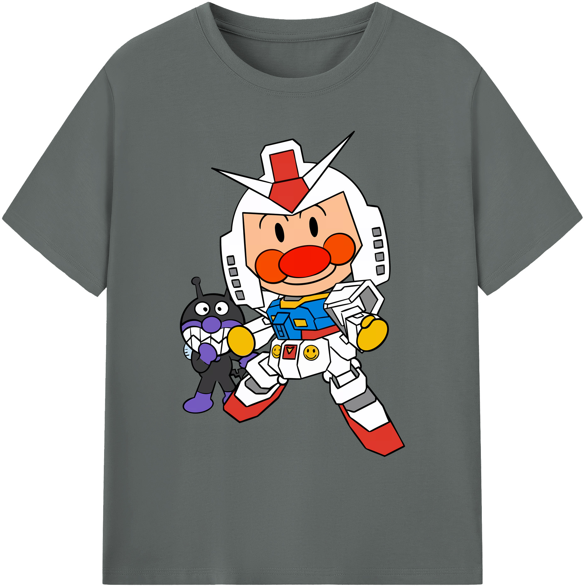 （画像用） アンパンマン Anpanman 綿100％ メンズ半袖Tシャツ｜肌触りやわらか＆通気性